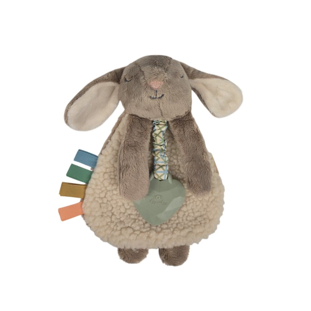 Itzy Ritzy Billie Bunny Brown Lovey Plush Baby Silicone Teether Rabbit 9 inch